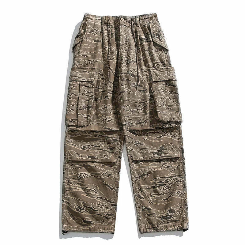 Y2K Aesthetic Camo Cargo Pants: Coquette Style Grunge Fashion for Women