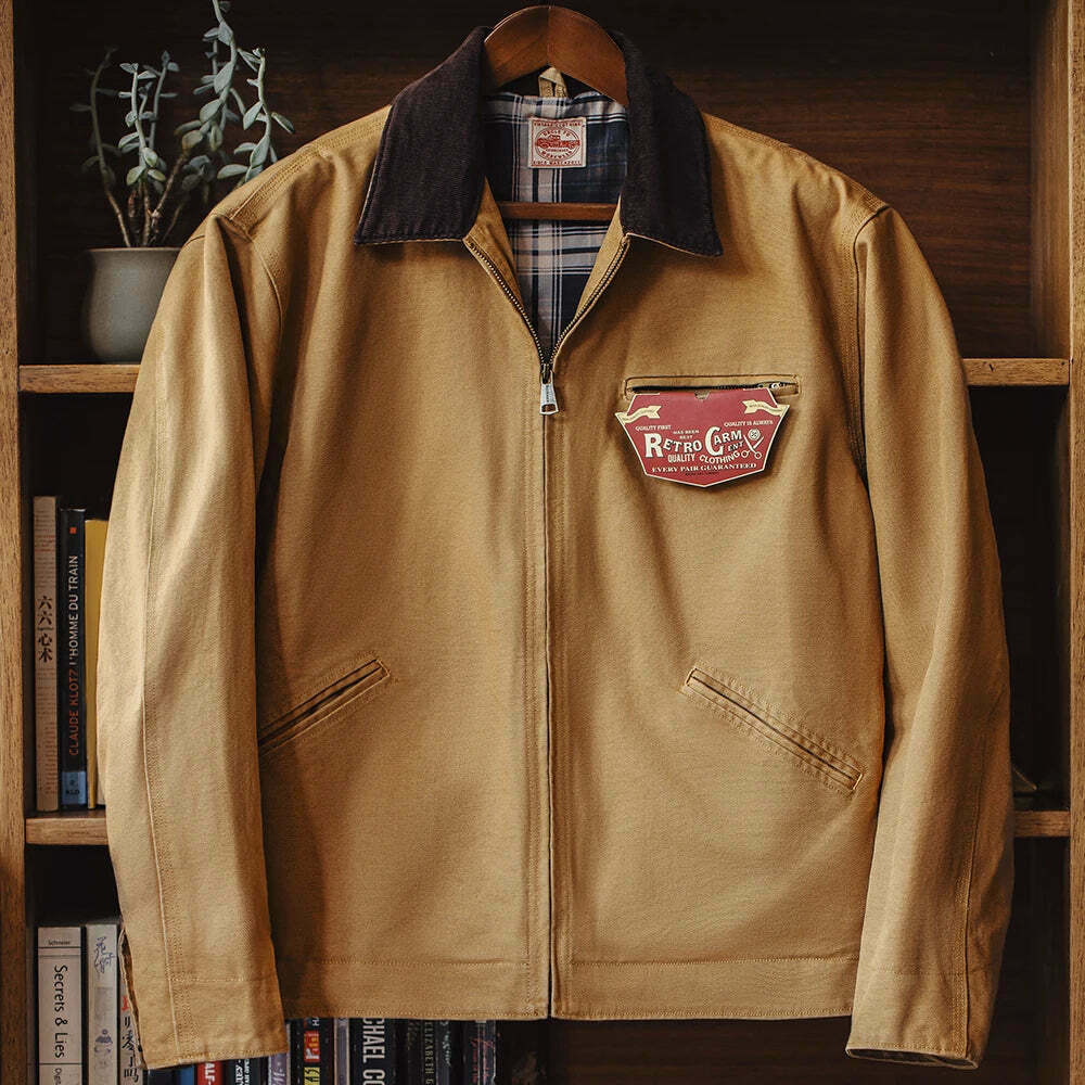 Y2K Aesthetic Canvas Workwear Jacket for Women - Coquette Grunge Fashion