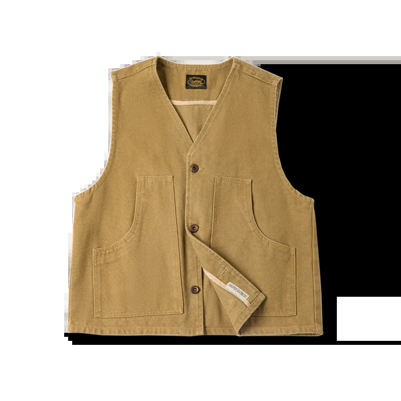 Y2K Aesthetic Canvas Workwear Vest - Coquette Grunge Fashion with Pastel Goth Vibes