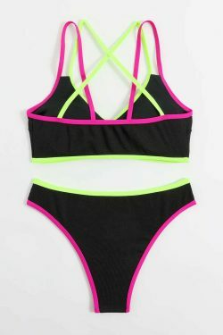 Y2K Aesthetic Cargo Skirt & Cute Crop Top Set - Coquette Style Swimsuit for Women