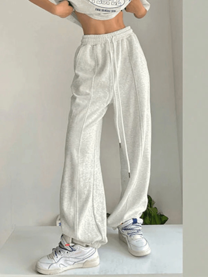 Y2K Aesthetic Cargo Skirt - Coquette Style Grunge Outfit with Street Solid Color Sweatpants