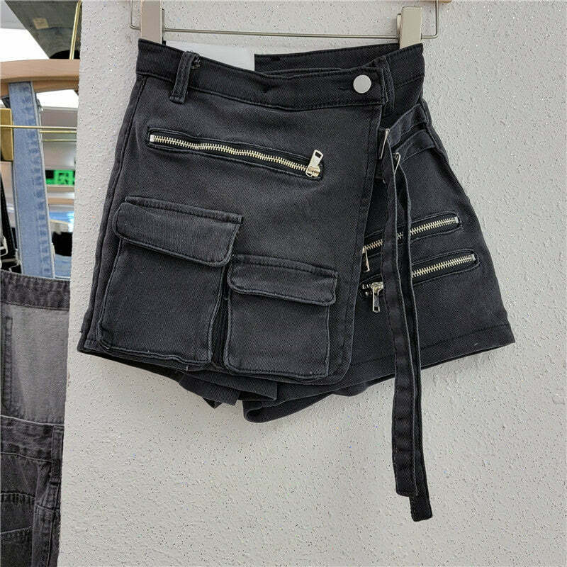 Y2K Aesthetic Cargo Skirt: Coquette Grunge with Pastel Goth & Old Money Elegance