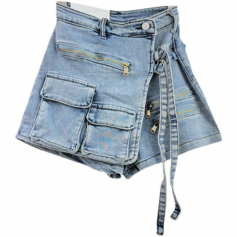 Y2K Aesthetic Cargo Skirt: Coquette Grunge with Pastel Goth & Old Money Elegance