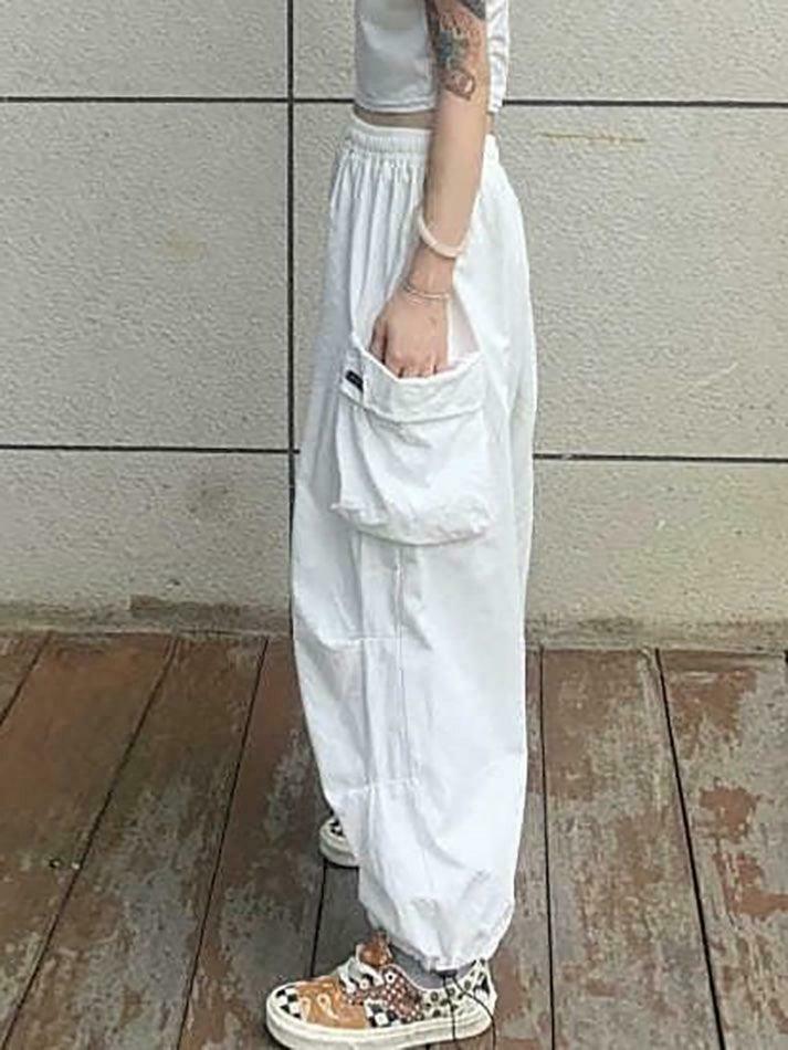 Y2K Aesthetic Cargo Skirt: Coquette Style Grunge Fashion - Drawstring Cargo Joggers