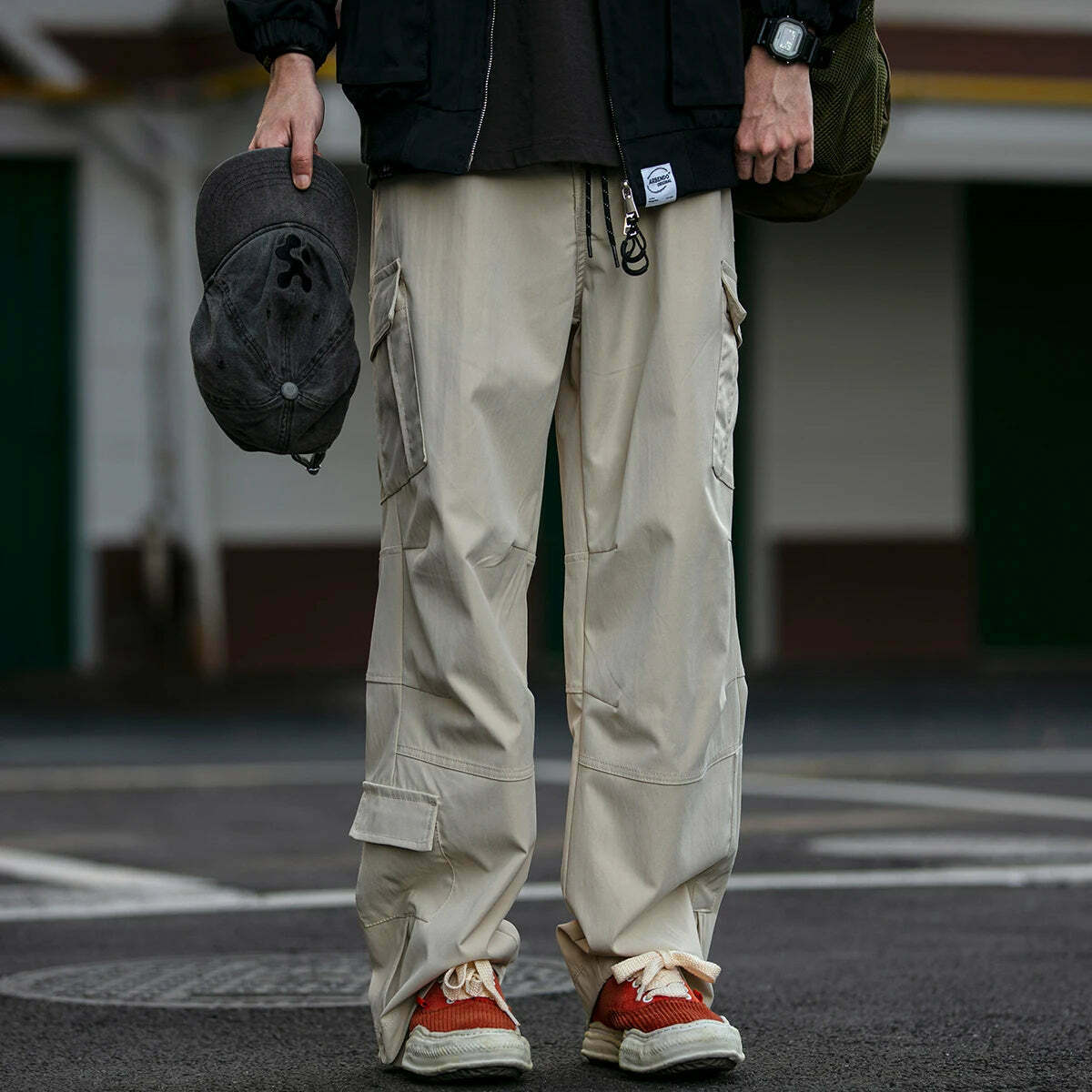 Y2K Aesthetic Cargo Skirt: Coquette Style Grunge Fashion for Women - Straight Leg Twill Cargo Pants