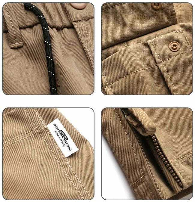 Y2K Aesthetic Cargo Skirt: Coquette Style Grunge Fashion for Women - Straight Leg Twill Cargo Pants
