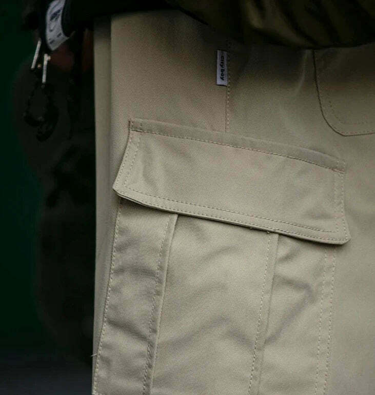Y2K Aesthetic Cargo Skirt: Coquette Style Grunge Fashion for Women - Straight Leg Twill Cargo Pants