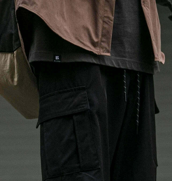Y2K Aesthetic Cargo Skirt: Coquette Style Grunge Fashion for Women - Straight Leg Twill Cargo Pants