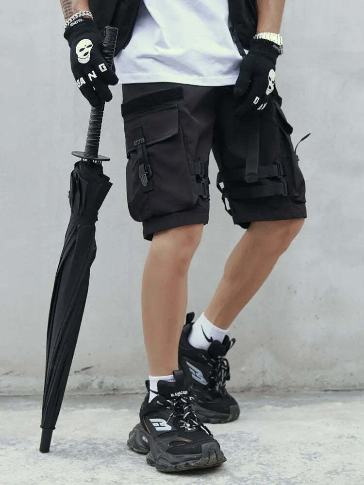Y2K Aesthetic Cargo Skirt: Coquette Style Grunge Fashion for Women - Tactical Utility Cargo Shorts