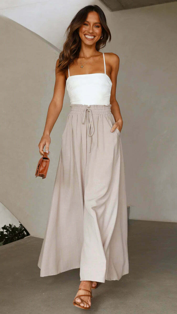 Y2K Aesthetic Cargo Skirt: Coquette Style Grunge Fashion with Casual Wide-Leg Loose Fit