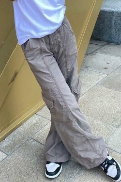 Y2K Aesthetic Cargo Skirt: Coquette Style Grunge Fashion with Pastel Goth Vibes
