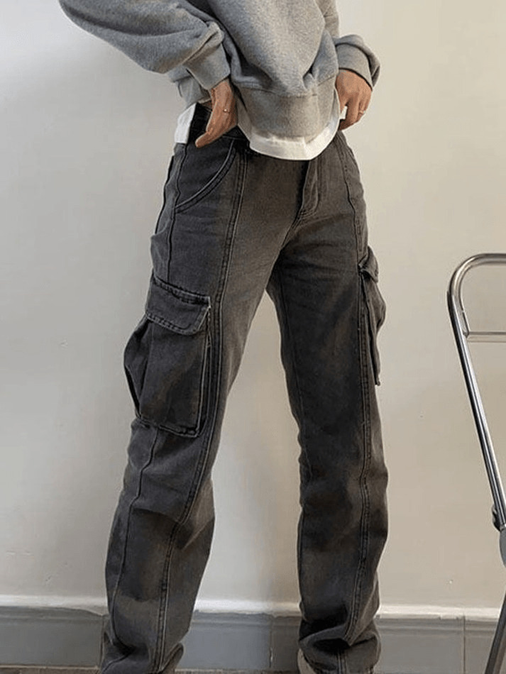 Y2K Aesthetic Cargo Skirt: Coquette Style Grunge Fashion with Pastel Goth Vibes