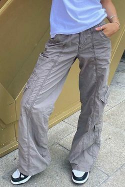 Y2K Aesthetic Cargo Skirt: Coquette Style Grunge Fashion with Pastel Goth Vibes