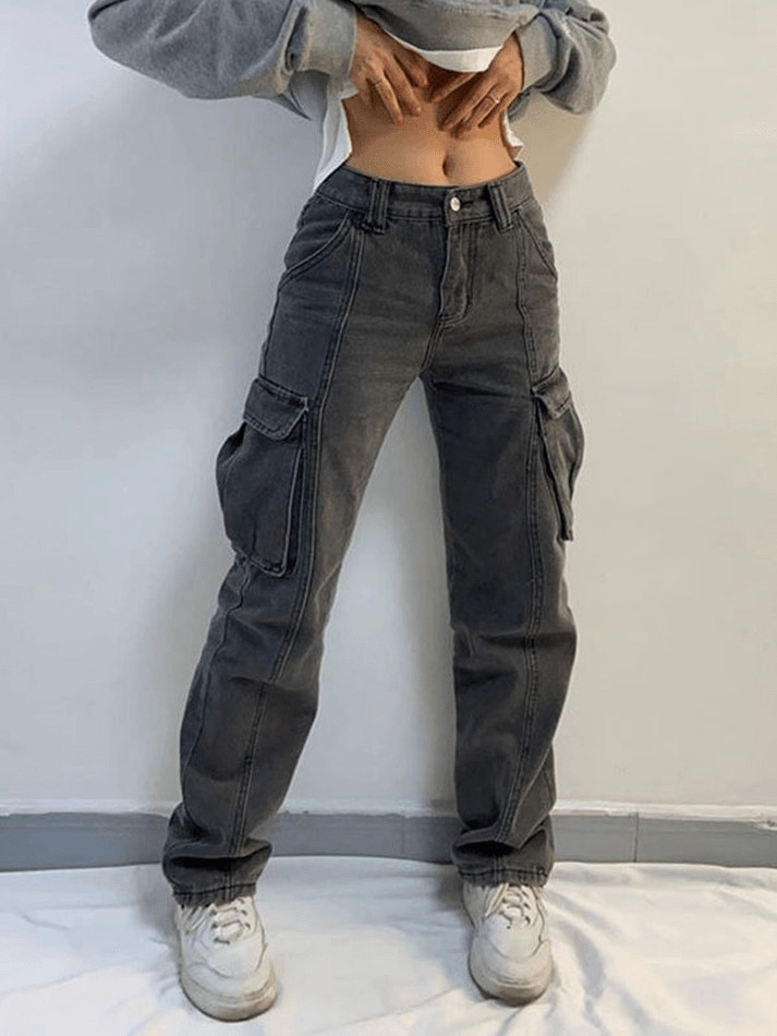 Y2K Aesthetic Cargo Skirt: Coquette Style Grunge Fashion with Pastel Goth Vibes