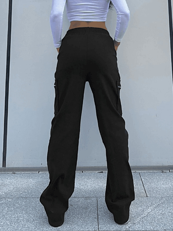 Y2K Aesthetic Cargo Skirt: Coquette Style Grunge Fashion with Pocket Zipper Detail