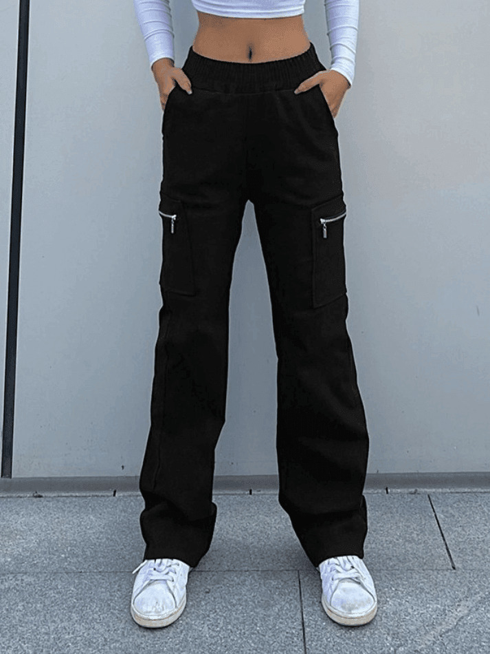 Y2K Aesthetic Cargo Skirt: Coquette Style Grunge Fashion with Pocket Zipper Detail
