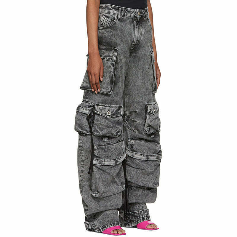 Y2K Aesthetic Cargo Skirt: Coquette Style Grunge Outfit with Cute Tops and Pastel Goth Vibes
