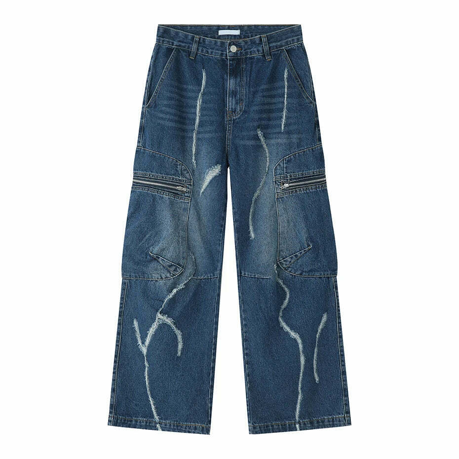 Y2K Aesthetic Cargo Skirt: Coquette Style Grunge Outfit with Loose Fit Cargo Jeans