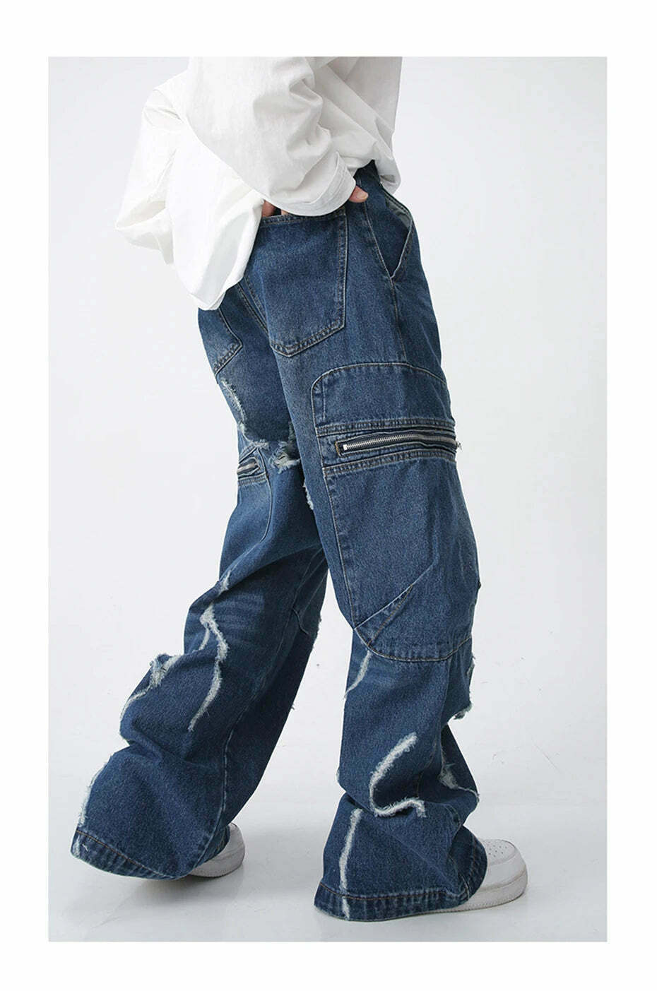Y2K Aesthetic Cargo Skirt: Coquette Style Grunge Outfit with Loose Fit Cargo Jeans