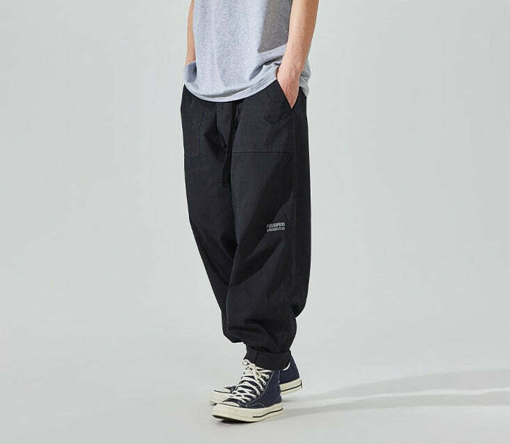 Y2K Aesthetic Cargo Skirt: Coquette Style Grunge Outfit with Loose Fit Skater Pants