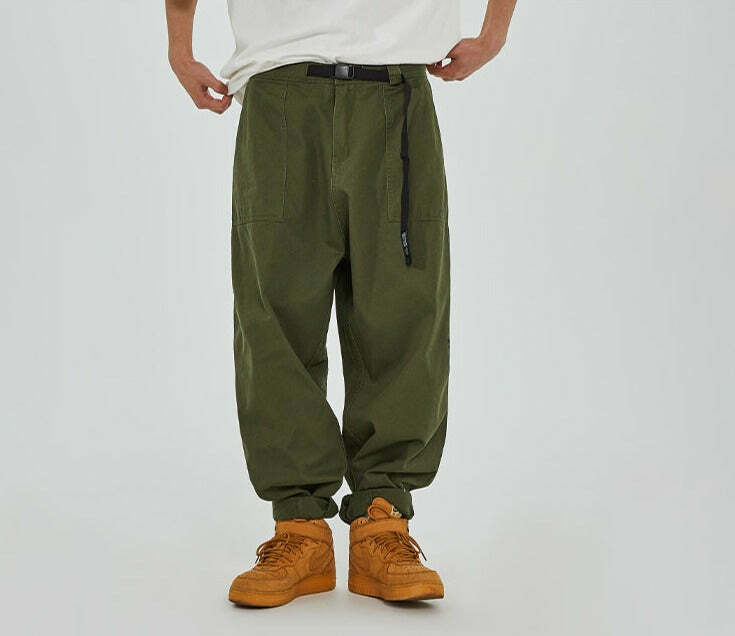Y2K Aesthetic Cargo Skirt: Coquette Style Grunge Outfit with Loose Fit Skater Pants