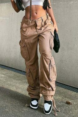 Y2K Aesthetic Cargo Skirt: Coquette Style with Pockets for Women's Fashion