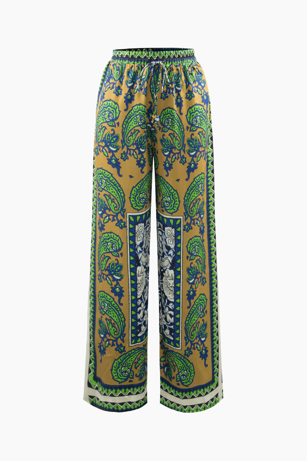 Y2K Aesthetic Cargo Skirt in Paisley Print for Women - Coquette Style Grunge Fashion