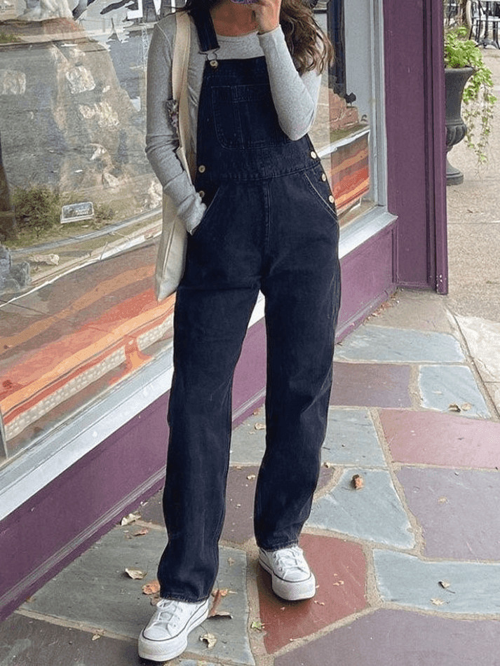 Y2K Aesthetic Cargo Skirt Overall for Women - Grunge Style with Coquette Touch, Vintage Washed Denim