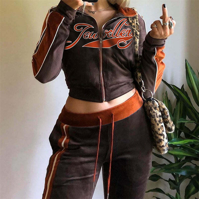 Y2K Aesthetic Cargo Skirt Set with Coquette Style Hoodie - Vintage Street Style Suit