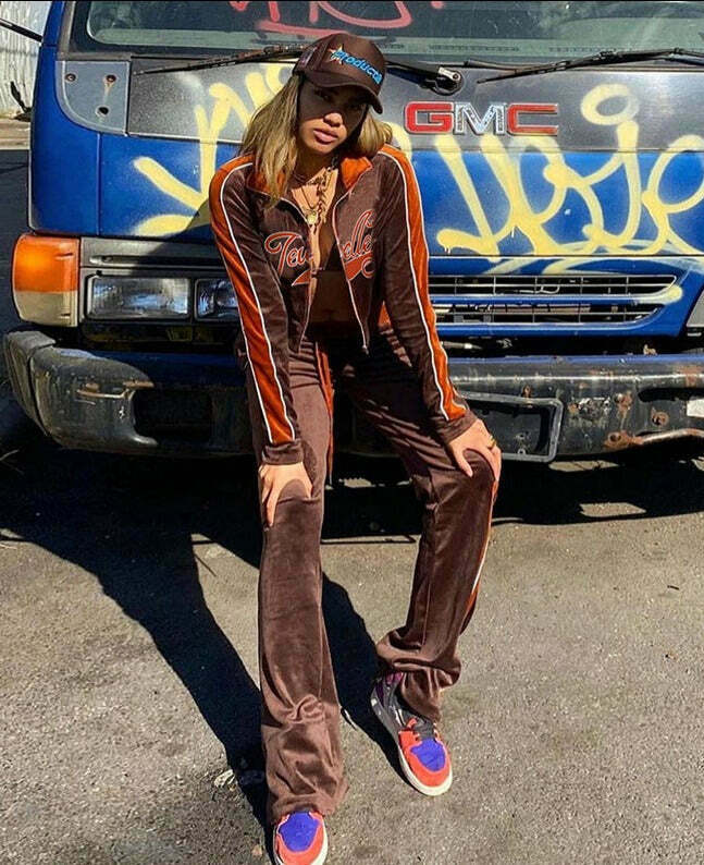 Y2K Aesthetic Cargo Skirt Set with Coquette Style Hoodie - Vintage Street Style Suit