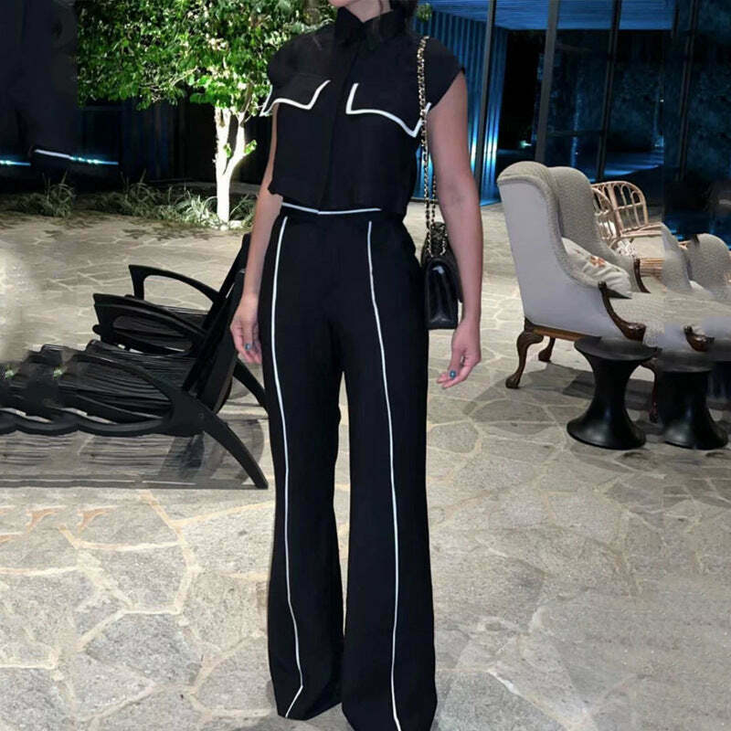 Y2K Aesthetic Cargo Skirt Set with Coquette Style Shirt and Pants - Women's Fashion