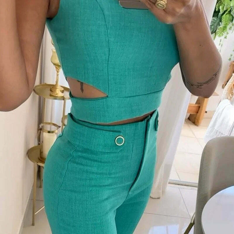 Y2K Aesthetic Cargo Skirt Suit with Coquette Style and Grunge Vibes