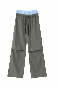 Y2K Aesthetic Cargo Skirt with Boxer Waistband and Pleated Knee Shell
