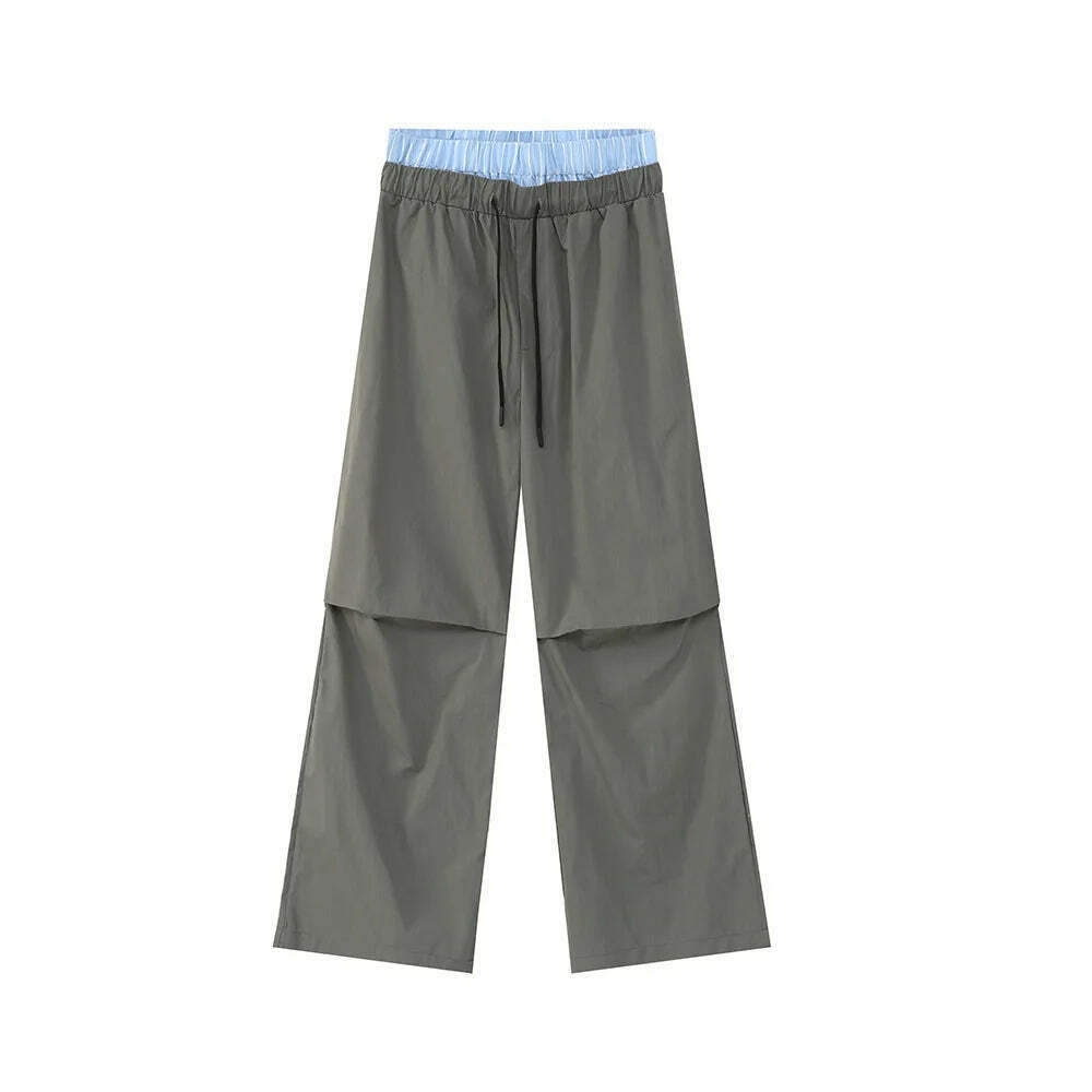 Y2K Aesthetic Cargo Skirt with Boxer Waistband and Pleated Knee Shell