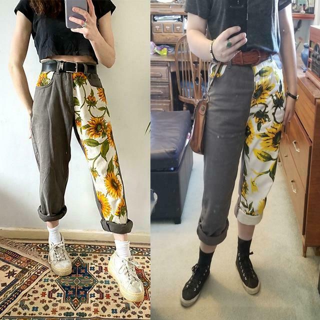 Y2K Aesthetic Cargo Skirt with Casual Floral Print for Women - Coquette Style Grunge Fashion