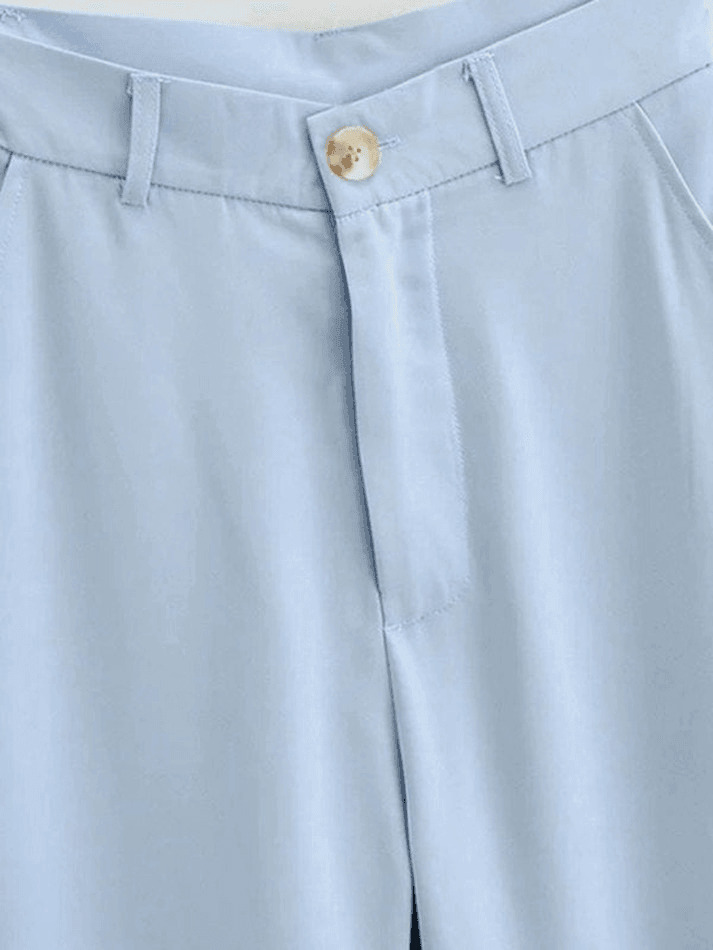 Y2K Aesthetic Cargo Skirt with Draped Straight Leg Tailored Pants