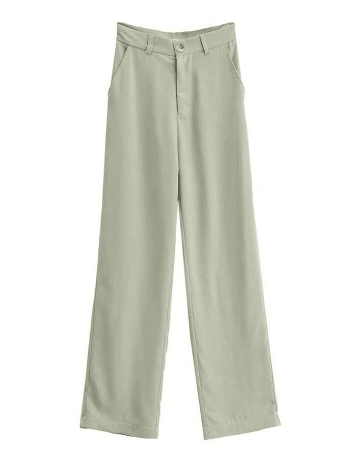 Y2K Aesthetic Cargo Skirt with Draped Straight Leg Tailored Pants
