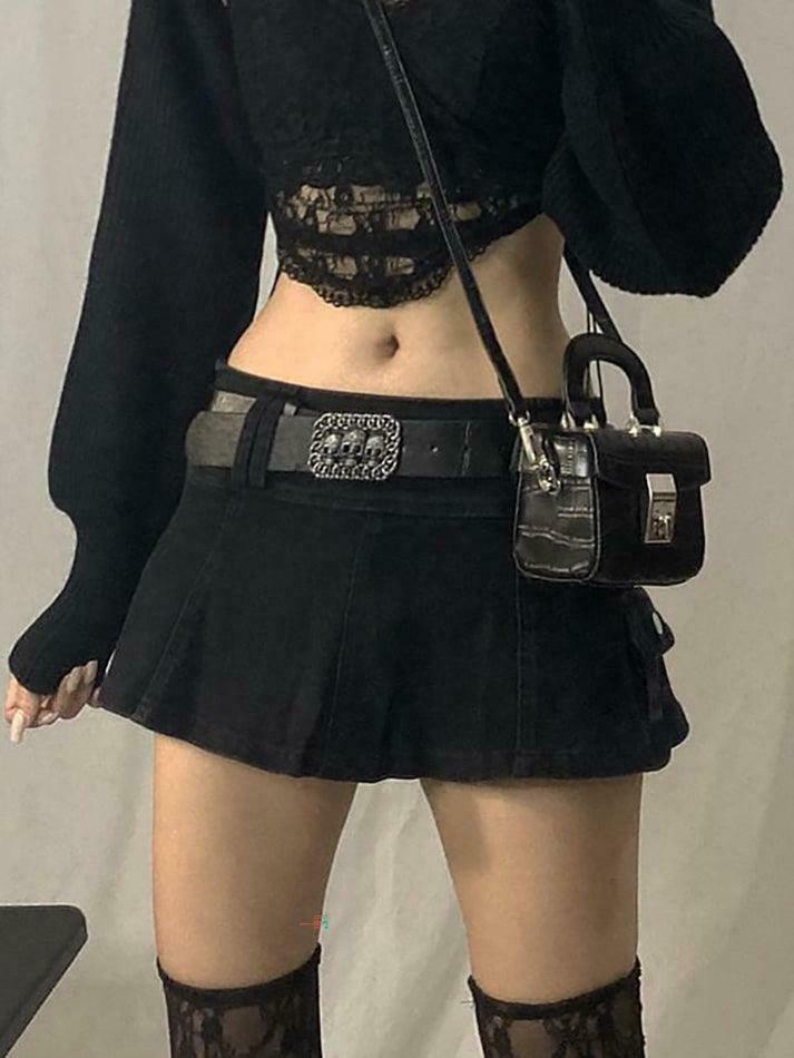 Y2K Aesthetic Cargo Skirt with Inset Shorts for Women - Grunge Style Coquette Fashion