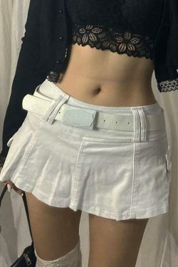 Y2K Aesthetic Cargo Skirt with Inset Shorts for Women - Grunge Style Coquette Fashion