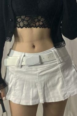 Y2K Aesthetic Cargo Skirt with Inset Shorts for Women - Grunge Style Coquette Fashion