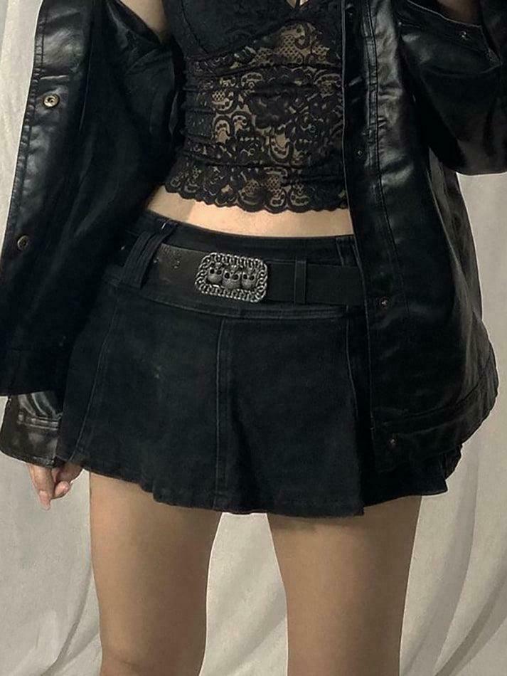 Y2K Aesthetic Cargo Skirt with Inset Shorts for Women - Grunge Style Coquette Fashion