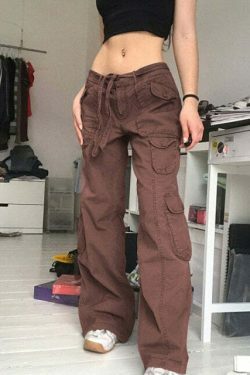 Y2K Aesthetic Cargo Skirt with Multi Pockets in Gray - Coquette Fashion for Women