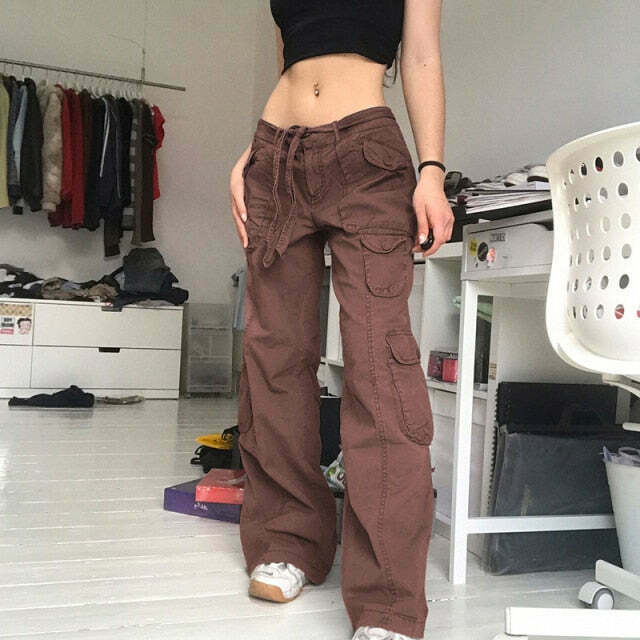 Y2K Aesthetic Cargo Skirt with Multi Pockets in Gray - Coquette Fashion for Women