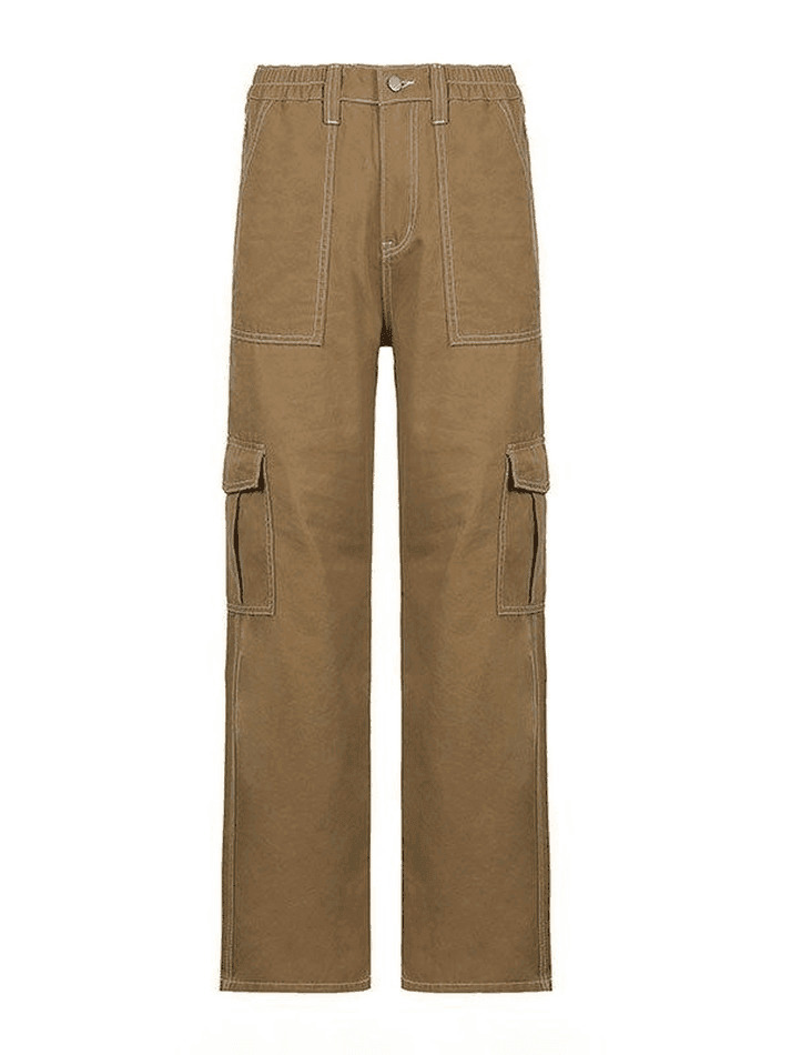Y2K Aesthetic Cargo Skirt with Pocket Detail for Women - Coquette Grunge Style