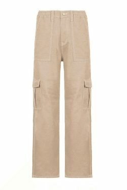 Y2K Aesthetic Cargo Skirt with Pocket Detail for Women - Coquette Grunge Style