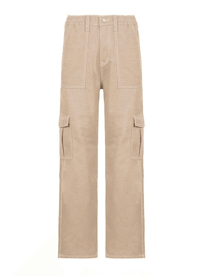 Y2K Aesthetic Cargo Skirt with Pocket Detail for Women - Coquette Grunge Style