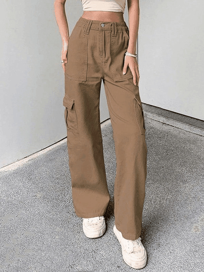 Y2K Aesthetic Cargo Skirt with Pocket Detail for Women - Coquette Grunge Style