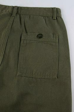 Y2K Aesthetic Cargo Skirt with Pocket Patches - Coquette Grunge Style for Women
