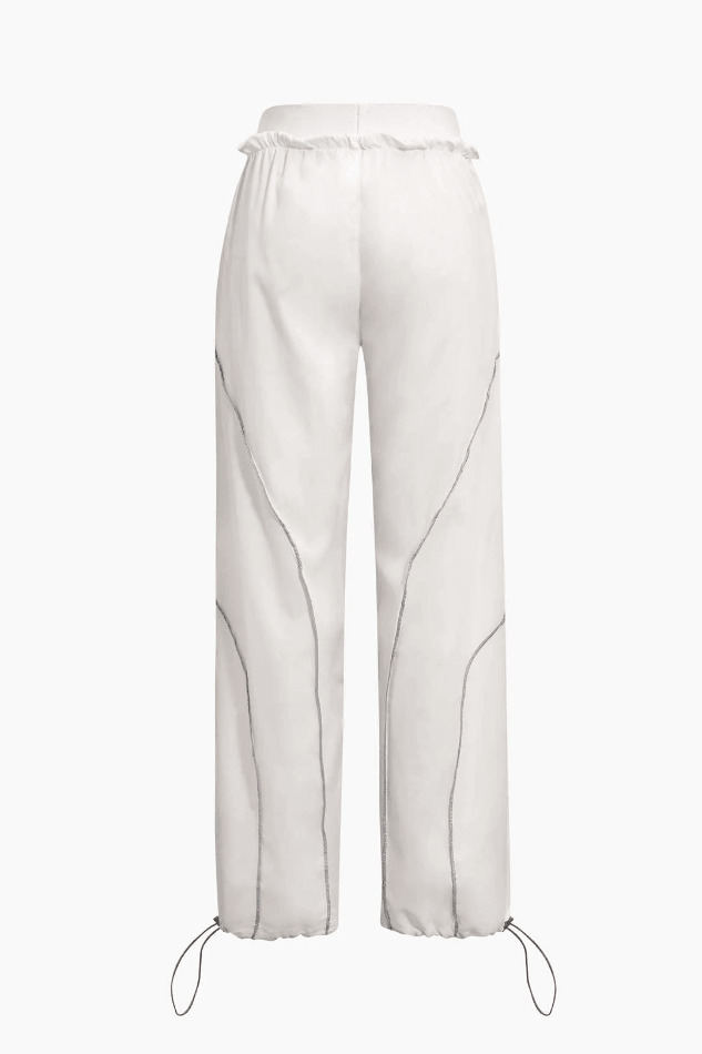 Y2K Aesthetic Cargo Skirt with Stitching Detail - Coquette Fashion for Women