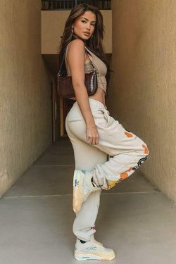 Y2K Aesthetic Cartoon Printed Trousers for Women - Coquette & Grunge Style Cargo Skirt Outfit